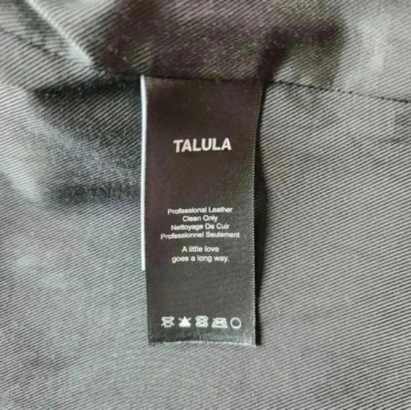 Aritzia Talula Hendrix Leather Jacket Biker  Black Silver Hardware Women's Med - Picture 15 of 16